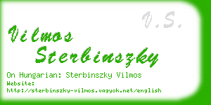 vilmos sterbinszky business card